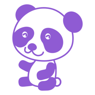 Joyful Panda Decal (Lavender)